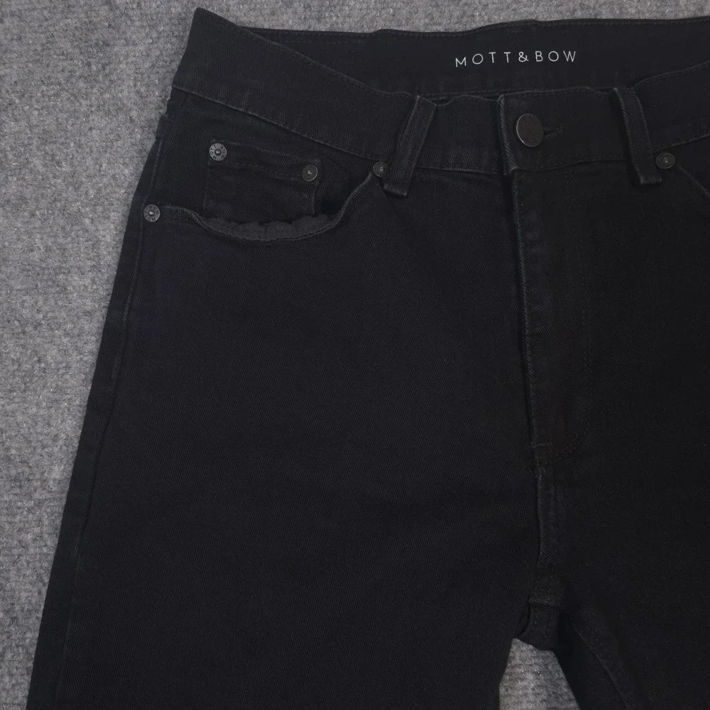 Mott & Bow Slim Jay Jeans Mens 30x27* Black Ultra Soft Stretch Denim Lightweight